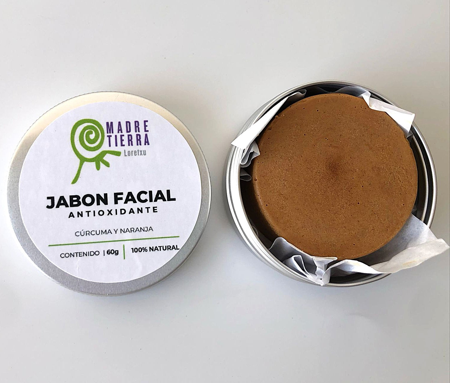 Jabón Facial de Cúrcuma Naranja (60 g)