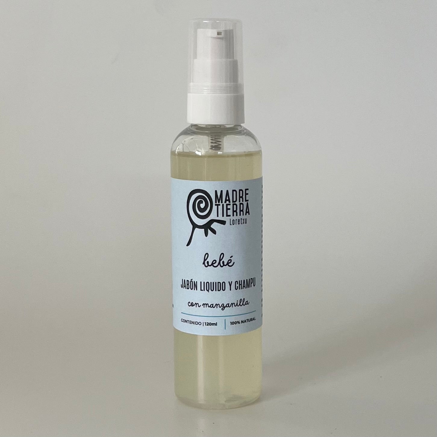 Jabón líquido y champú natural para bebé 100% natural 120 ml