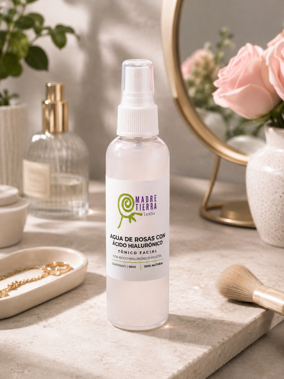 Agua de Rosas con Ácido Hialurónico 60 ml