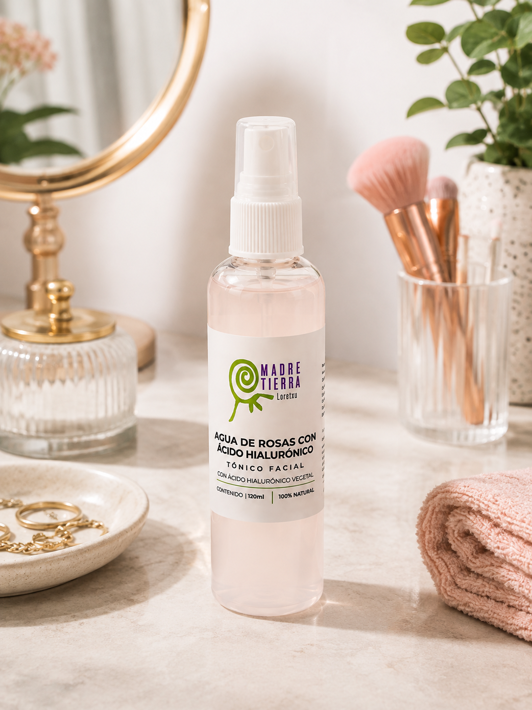 Agua de Rosas con Ácido Hialurónico 120 ml