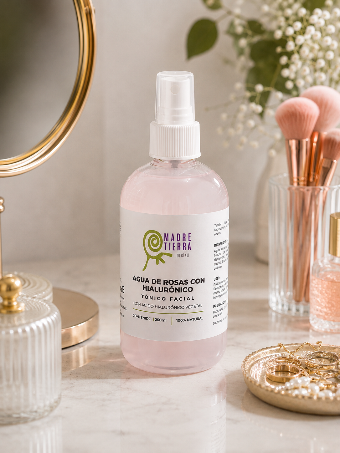 Agua de Rosas con Ácido Hialurónico 250 ml