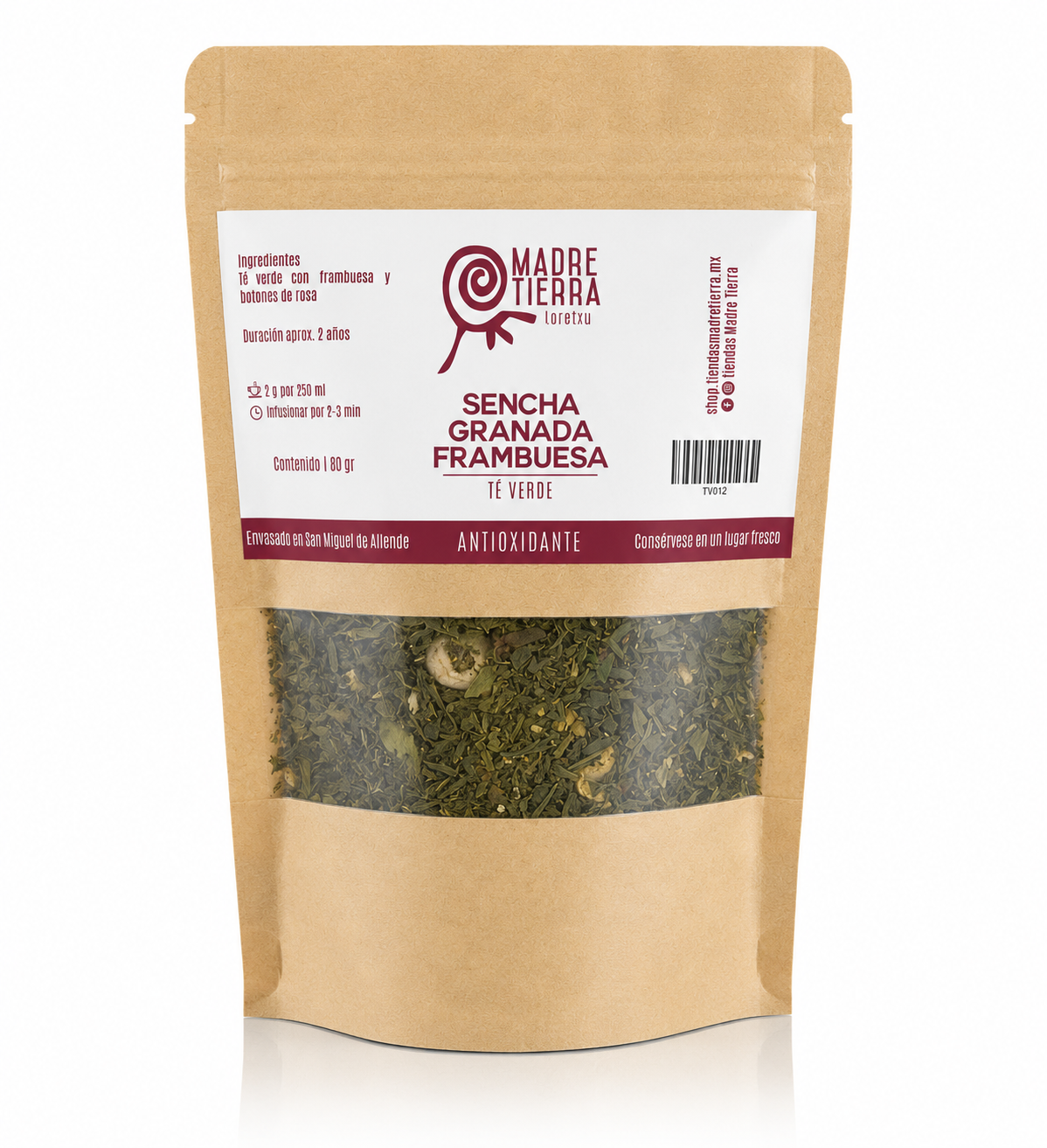 Té Verde Sencha Granada Frambuesa 80 g