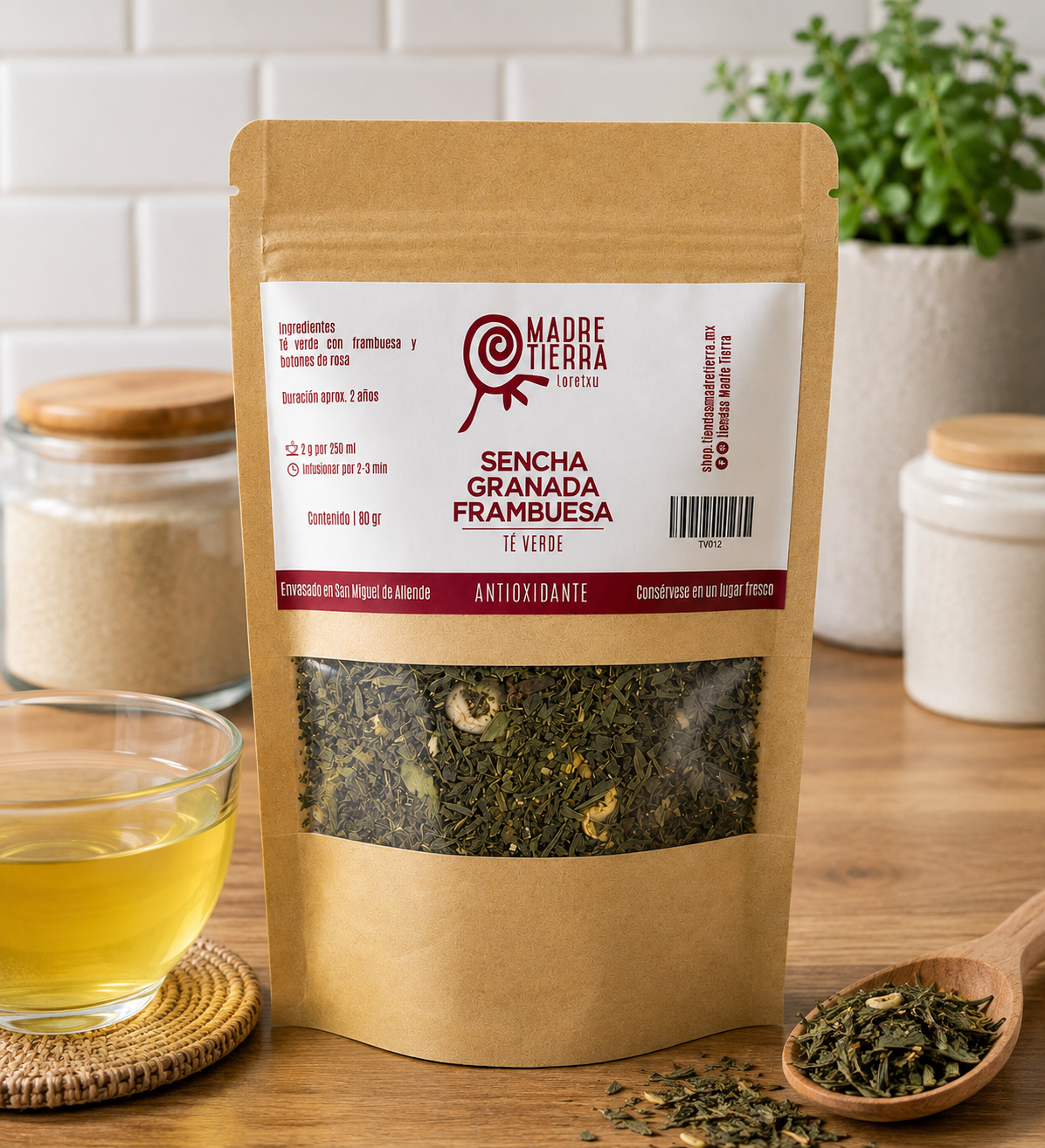 Té Verde Sencha Granada Frambuesa 80 g