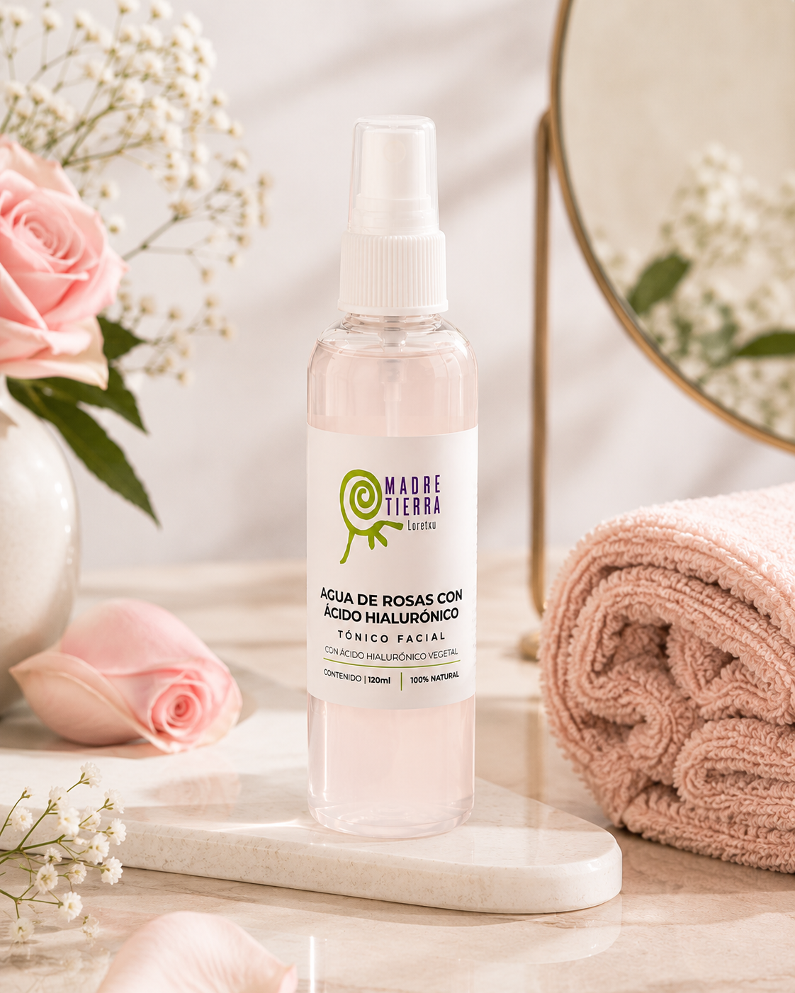 Agua de Rosas con Ácido Hialurónico 120 ml