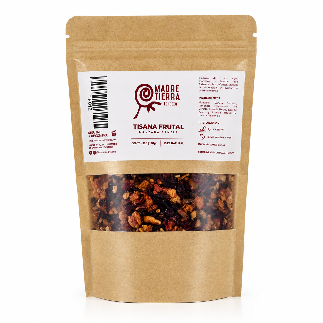 Tisana frutal manzana canela 100 g