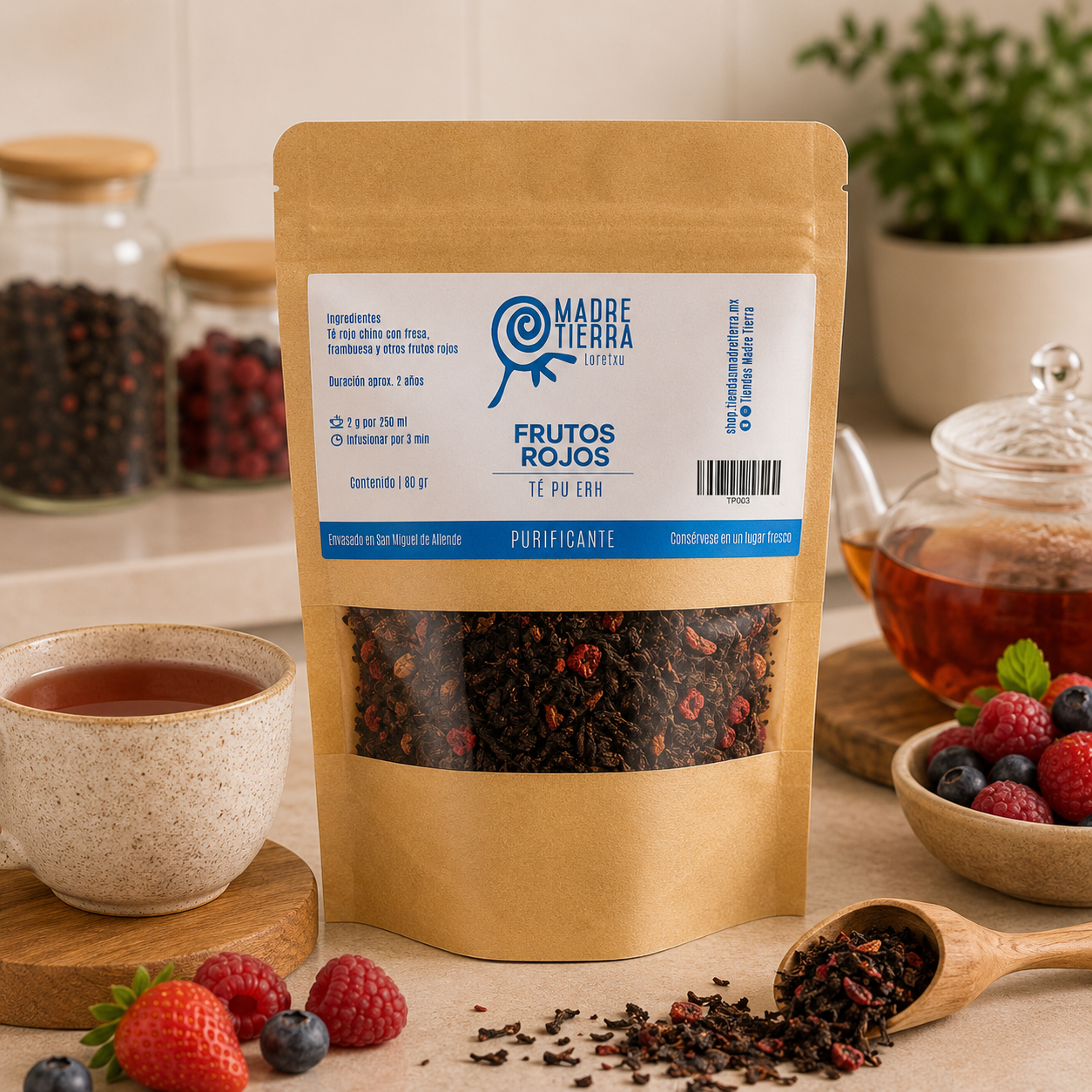 Té Pu Erh Frutos Rojos (80 g)