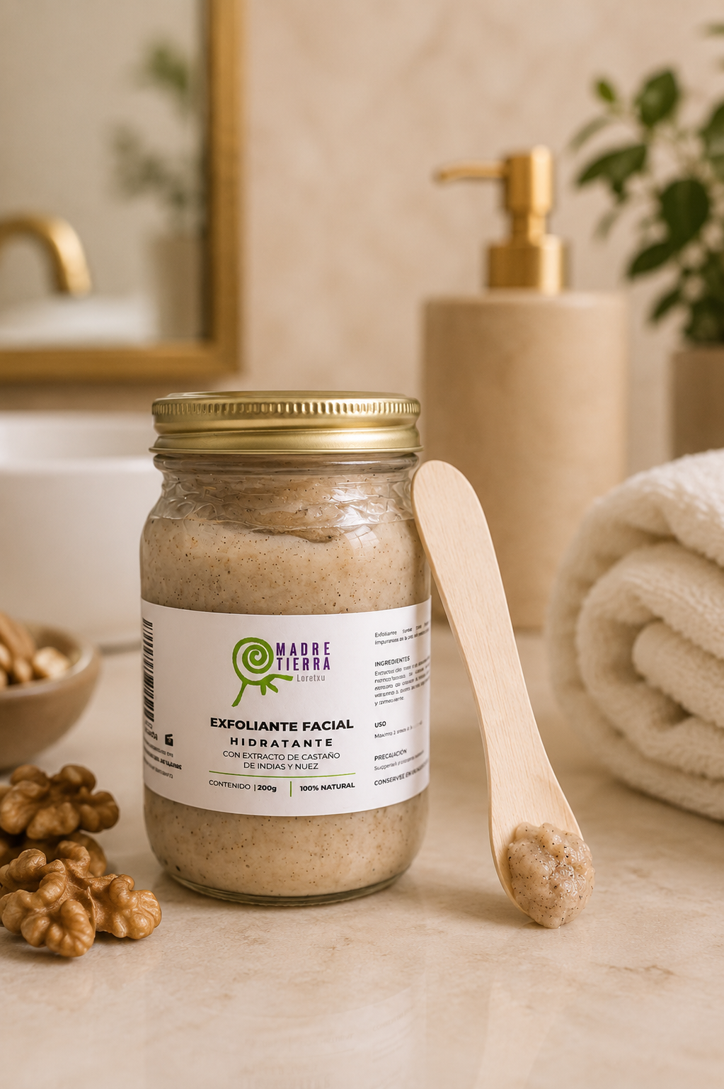 Exfoliante Facial de Nuez (200 g)