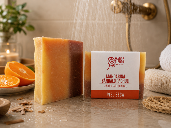 Jabón en Barra Mandarina Sándalo Pachuli (110 g aprox)