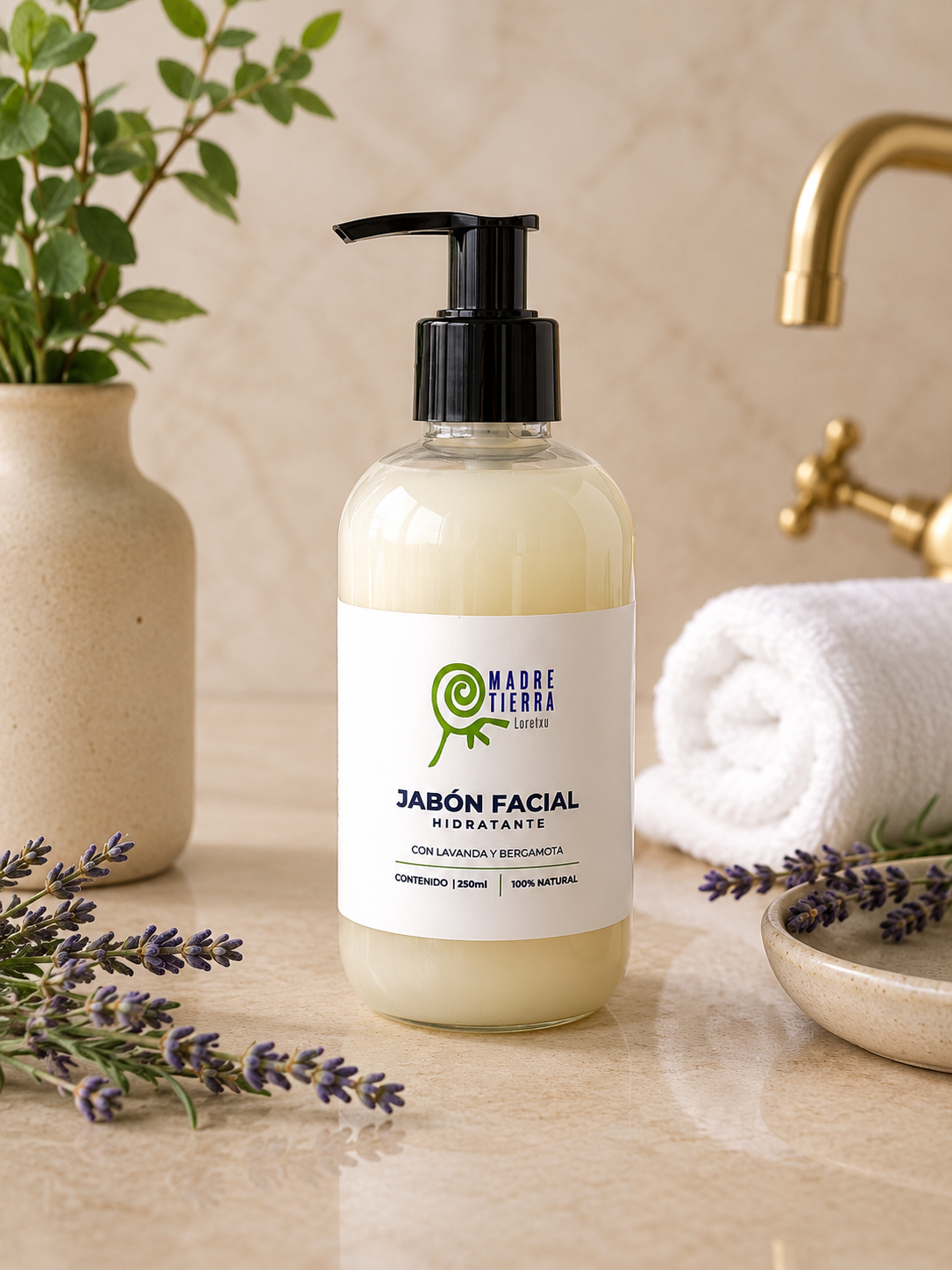 Jabón Líquido Facial de Lavanda Bergamota 250 ml