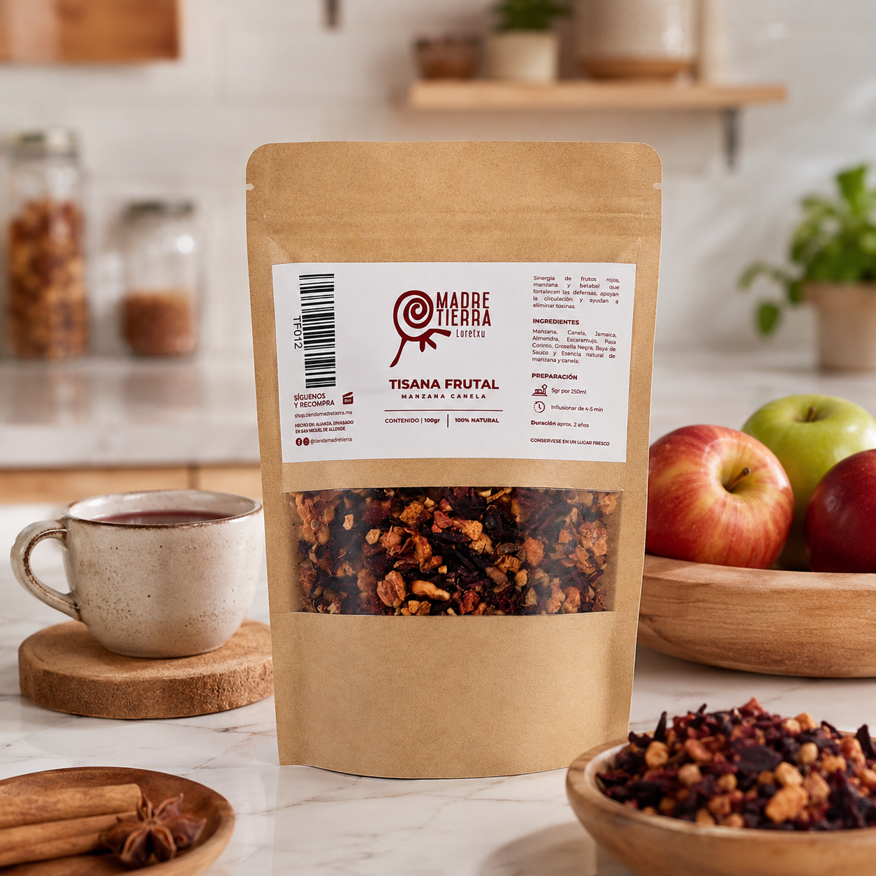 Tisana frutal manzana canela 100 g