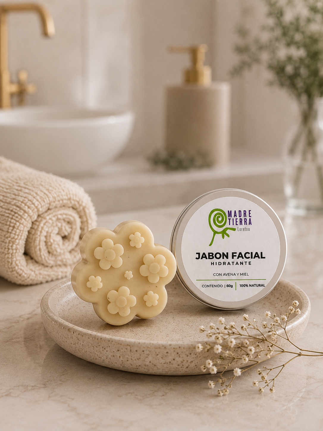 Jabón facial de Avena y Miel 60 g