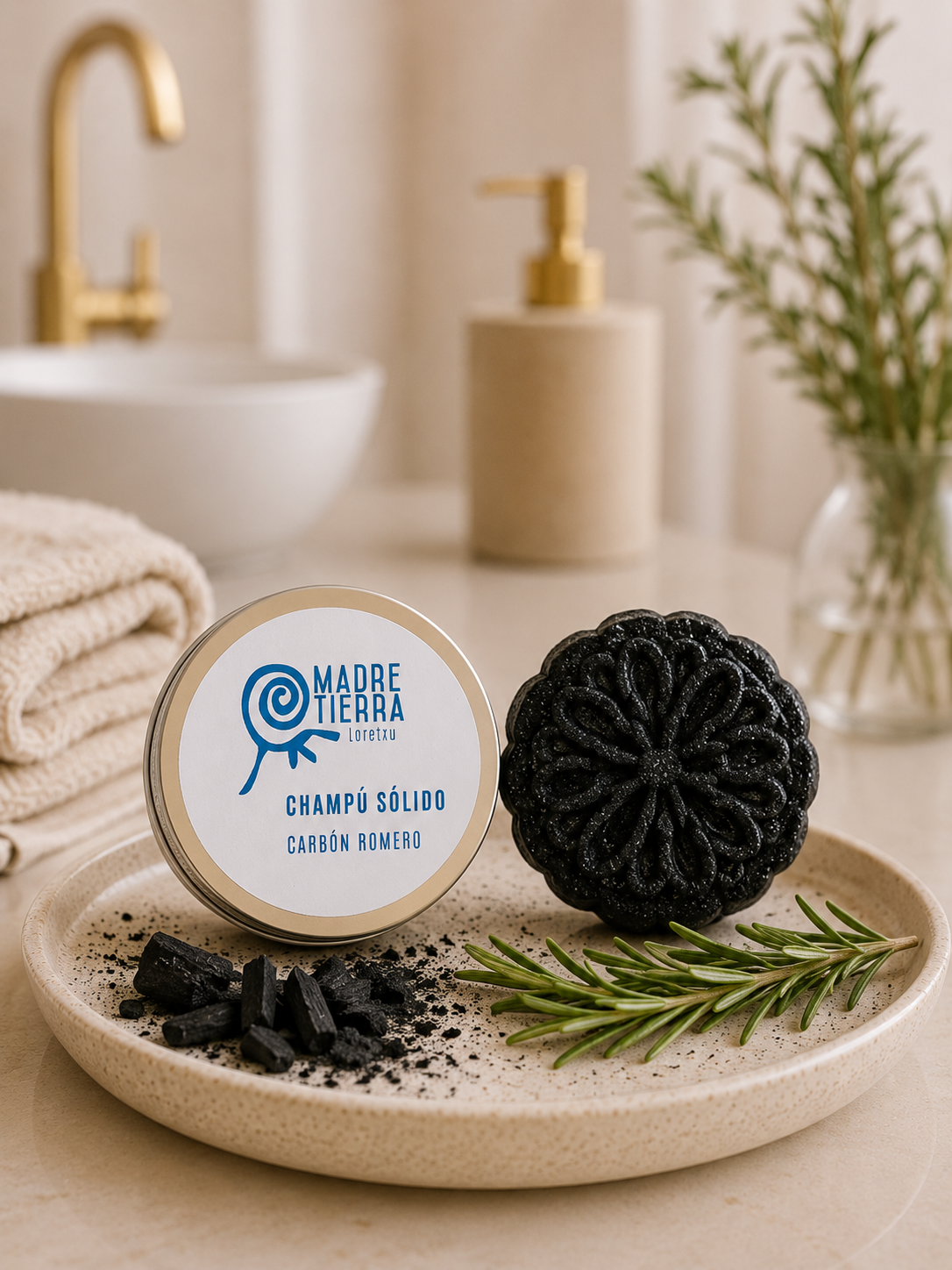 Champú sólido Carbón Activado Romero 50 G