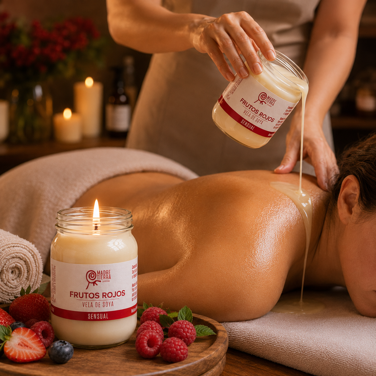 Velas de Soya de Frutos Rojos (200 g)