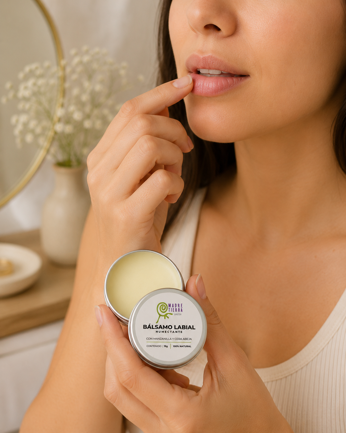 Bálsamo Labial Manzanilla Cera de Abeja
