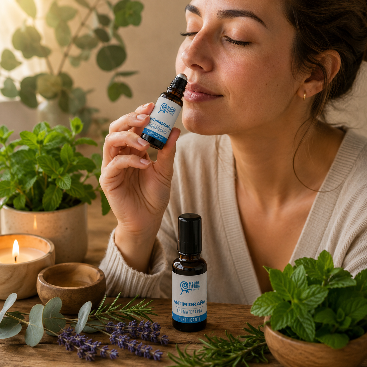 Aromaterapia Antimigraña en roll on (30 ml)