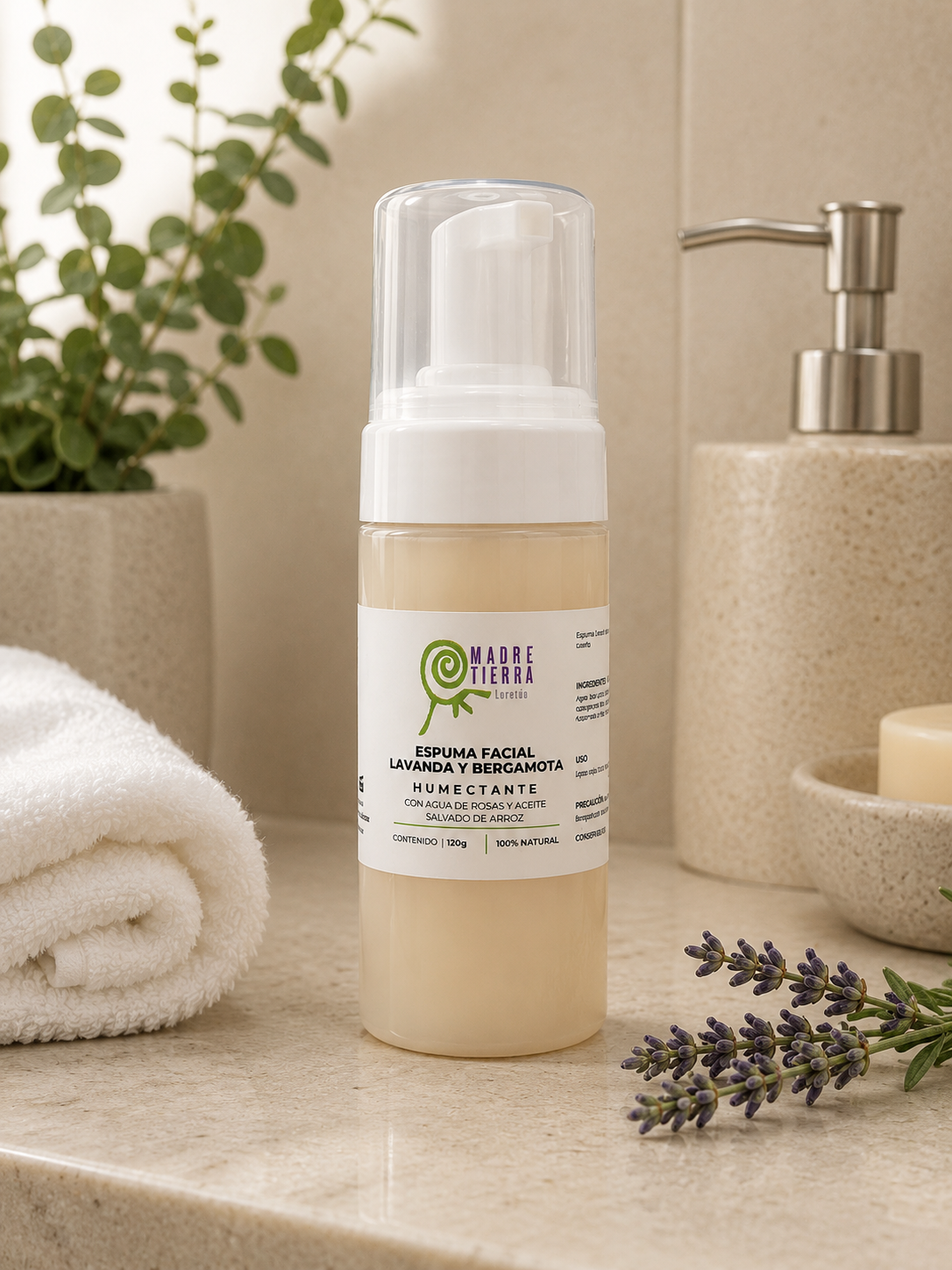 Espuma facial Lavanda y Bergamota 120 ml