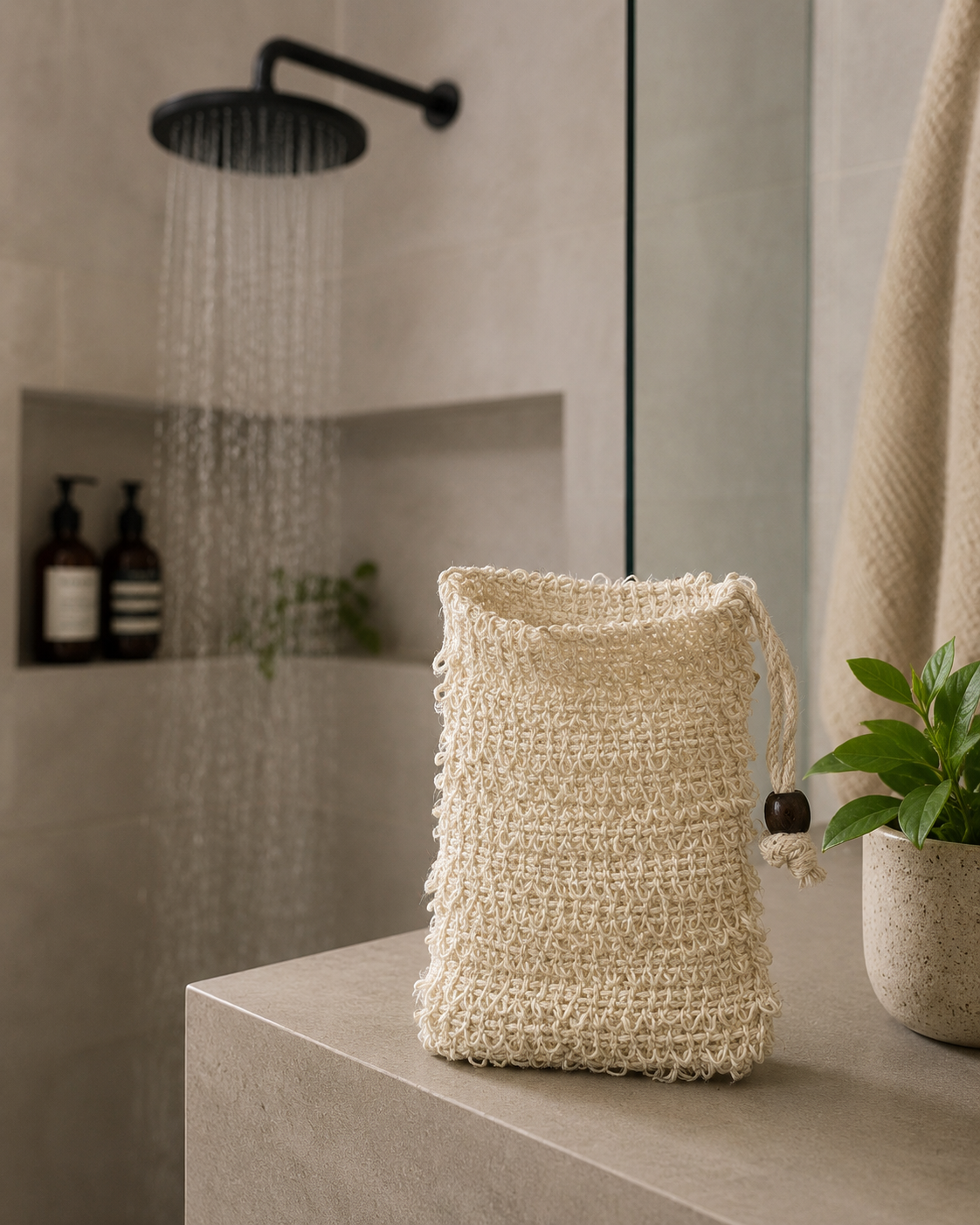 Bolsa exfoliante para jabón
