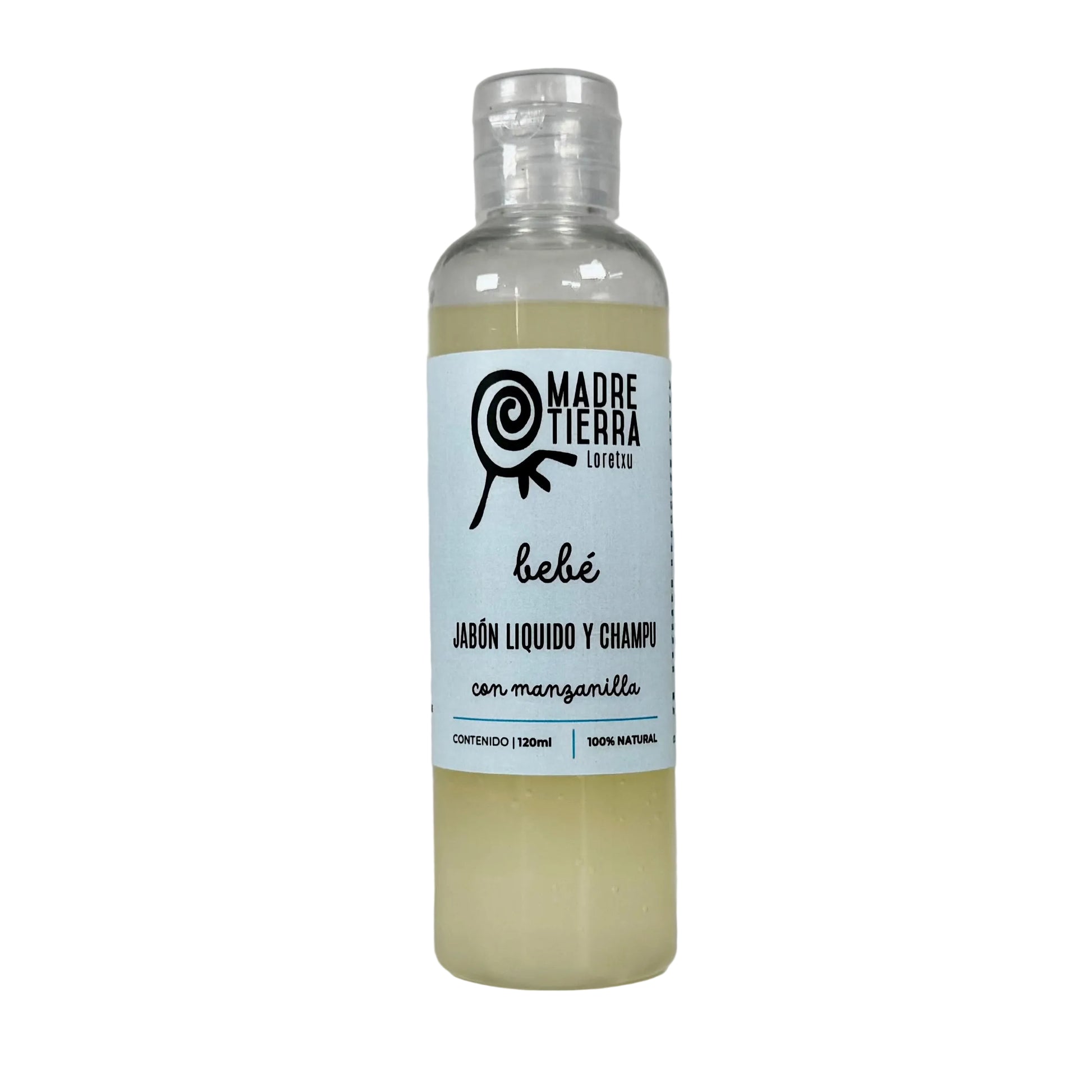 Jabón líquido y champú natural para  bebé 100% natural 120 ml
