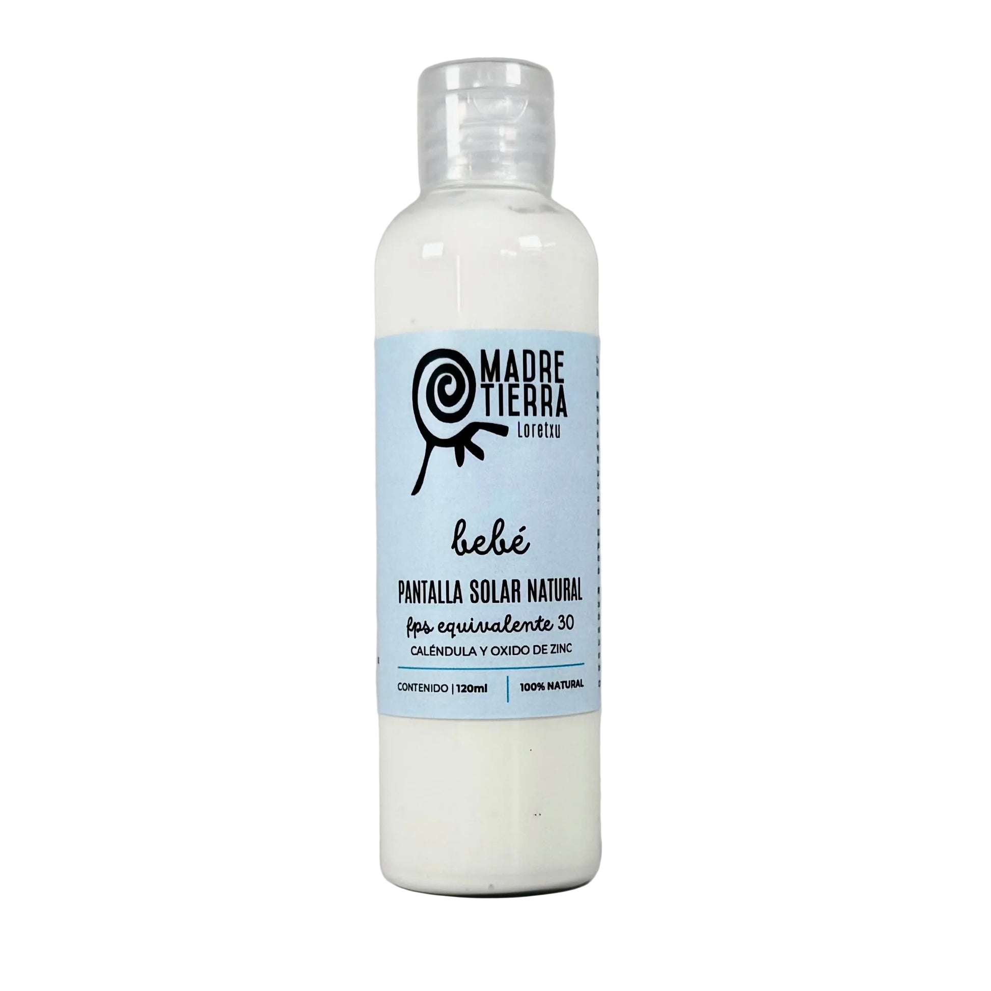 Pantalla solar 100% natural para bebé con caléndula y óxido de zinc 120 ml