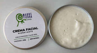 Crema facial Hidratante con Pantenol y Aloe Vera