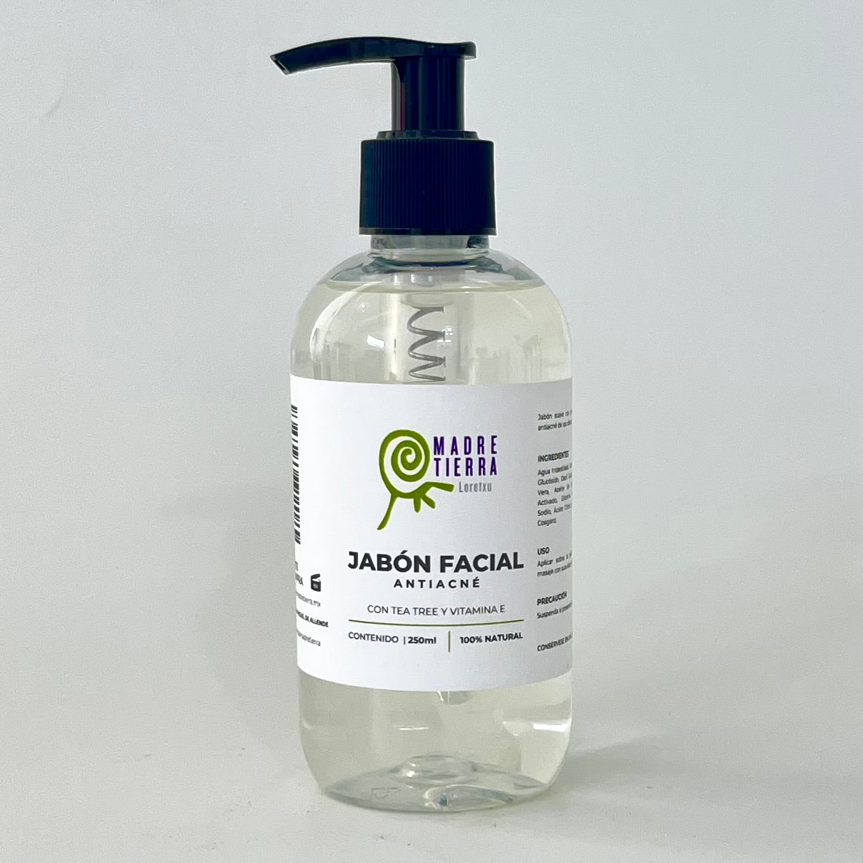 Jabón facial Tea Tree con Vitamina E (250 ml)