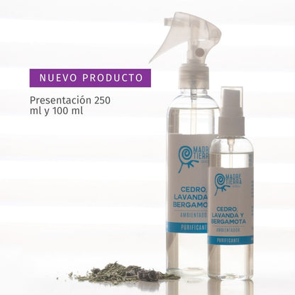 Ambientador de Cedro, Lavanda y Bergamota 250 ml