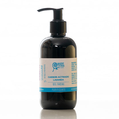 Gel facial de carbón activado y lavanda (250 ml)