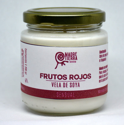 Velas de Soya de Frutos Rojos (200 g)